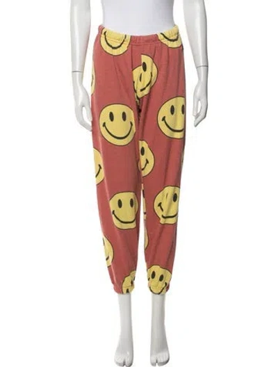Pre-owned Aviator Nation Graphic Print Sweatpants In Red