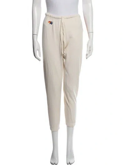 Pre-owned Aviator Nation Graphic Print Sweatpants In Yellow