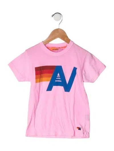 Pre-owned Aviator Nation Kids' Graphic Print T Shirt In Pink