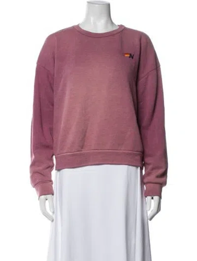 Pre-owned Aviator Nation Graphic Print Top In Pink