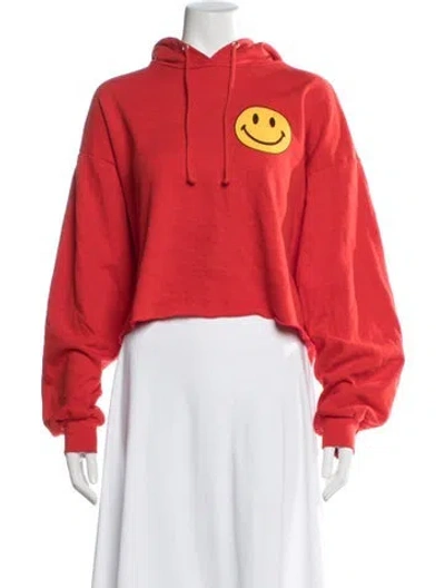 Pre-owned Aviator Nation Graphic Print Top In Red