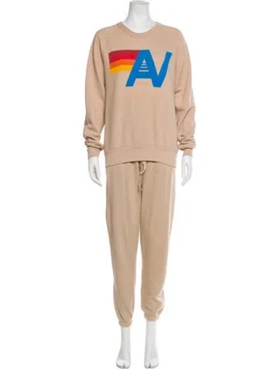 Pre-owned Aviator Nation Graphic Print Tracksuit In Neutral
