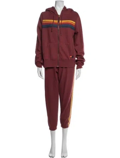 Pre-owned Aviator Nation Graphic Print Tracksuit In Red