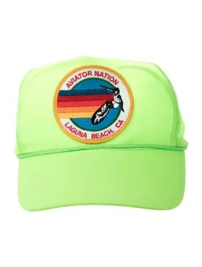 Pre-owned Aviator Nation Green Nylon  Baseball Hat
