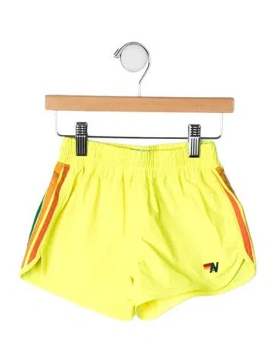 Pre-owned Aviator Nation Babies' Gym Shorts In Yellow