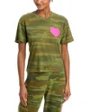 Aviator Nation Heart Graphic Boyfriend Tee In Green