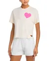 Aviator Nation Heart Graphic Boyfriend Tee In Brown