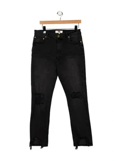 Pre-owned Aviator Nation High-rise Skinny Leg Jeans In Black
