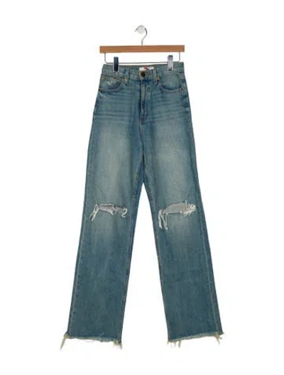 Pre-owned Aviator Nation High-rise Wide Leg Jeans In Blue