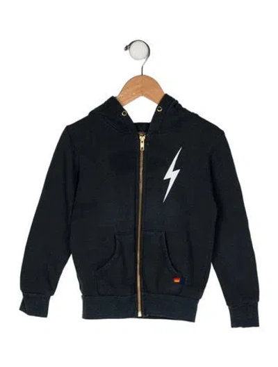 Pre-owned Aviator Nation Babies' Hooded Sweatshirt In Blue