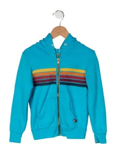 Pre-owned Aviator Nation Babies' Hooded Sweatshirt In Blue