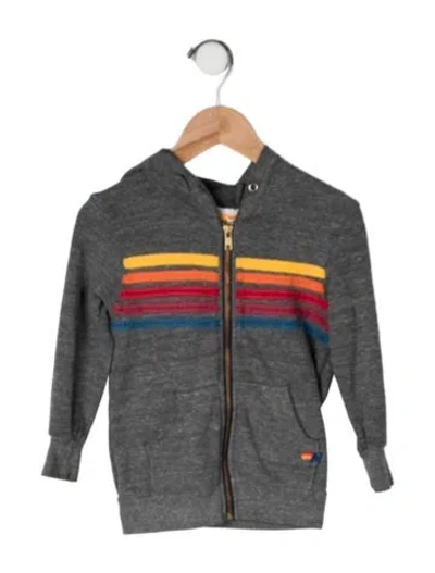 Pre-owned Aviator Nation Babies' Hooded Sweatshrit In Grey