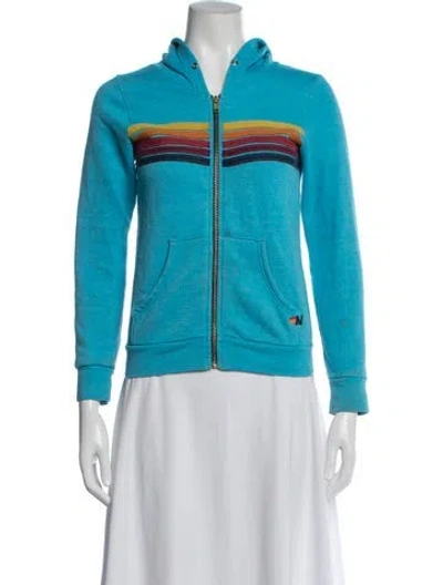 Pre-owned Aviator Nation Babies' Hoodie In Blue