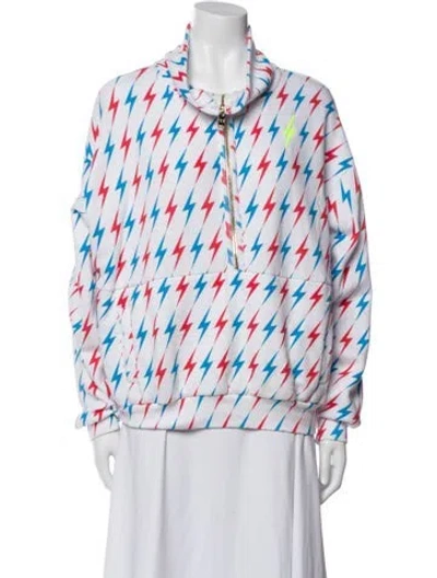 Pre-owned Aviator Nation Houndstooth Print Jacket In White