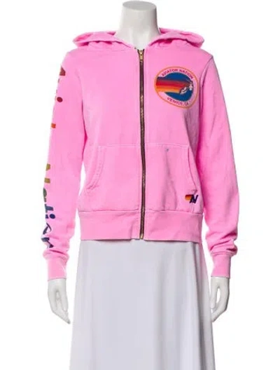 Pre-owned Aviator Nation Jacket In Pink