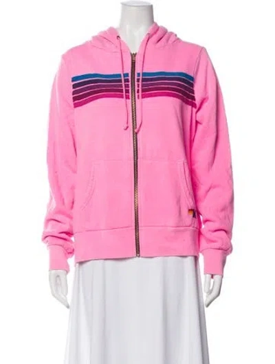 Pre-owned Aviator Nation Jacket In Pink