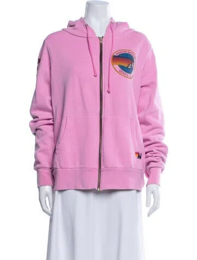 Pre-owned Aviator Nation Jacket In Pink