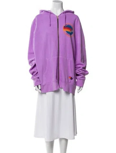 Pre-owned Aviator Nation Jacket In Purple