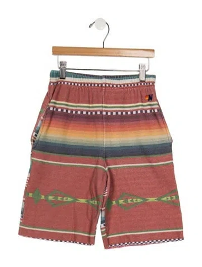 Pre-owned Aviator Nation Kid Boy's Pattenerd Short's In Red