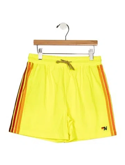 Pre-owned Aviator Nation Kids' Boys' Patterned Shorts In Yellow