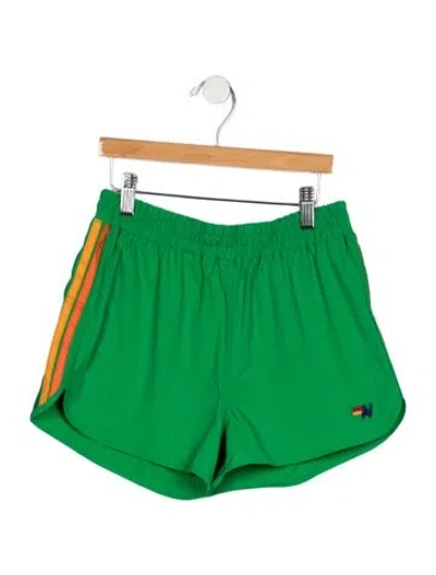 Pre-owned Aviator Nation Kids' Boys' Solid Mini Shorts In Green