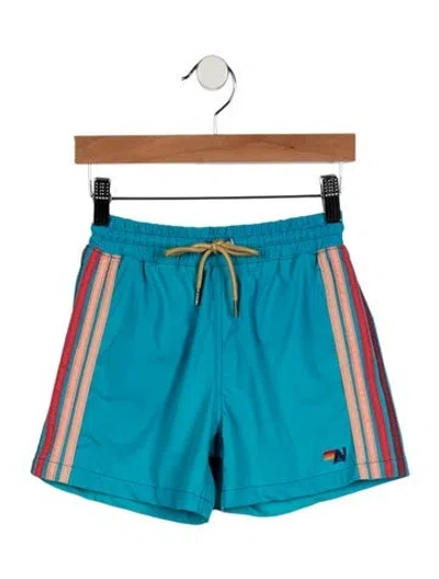 Pre-owned Aviator Nation Kids Boys Swimwear Short In Blue