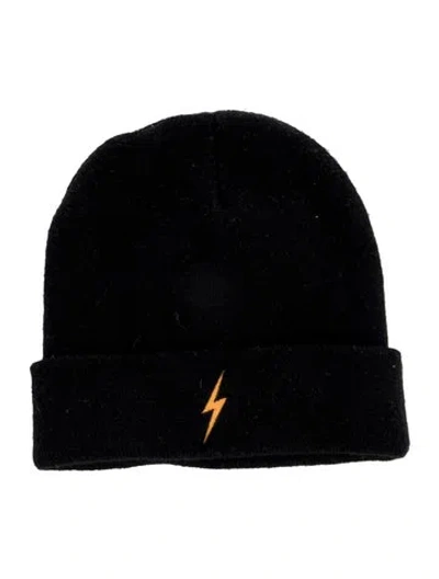 Pre-owned Aviator Nation Knit Beanie In Black