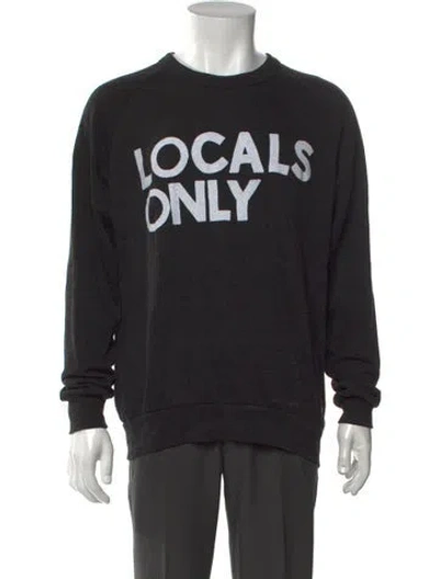 Pre-owned Aviator Nation Locals Only Graphic Print Sweatshirt In Black