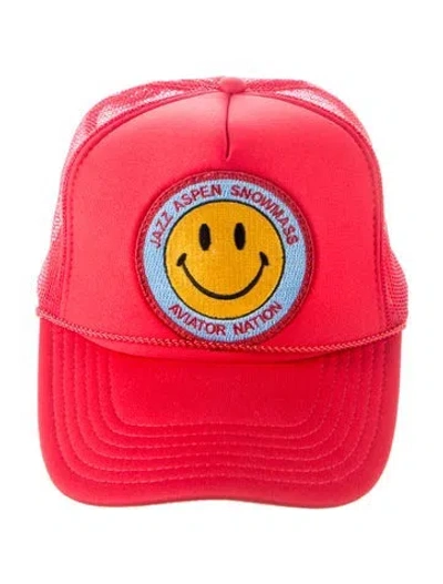 Pre-owned Aviator Nation Logo Adjustable Hat In Red