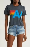 Aviator Nation Logo Boyfriend Tee In Charcoal