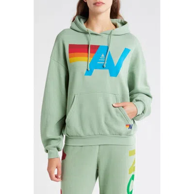 Aviator Nation Logo Hoodie In Green