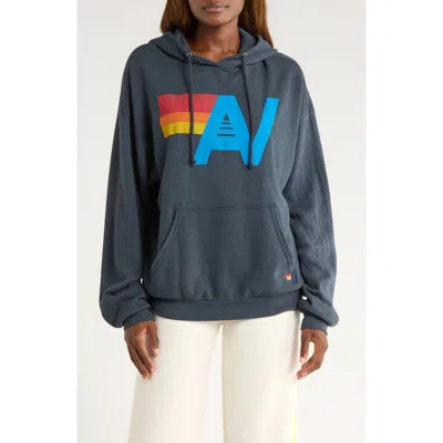 Aviator Nation Logo Hoodie In Brown