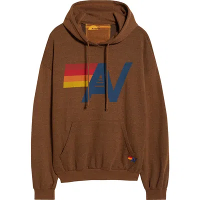 Aviator Nation Logo Hoodie In Brown