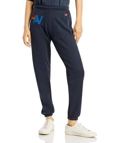 Aviator Nation Logo Jogger Pants In Charcoal
