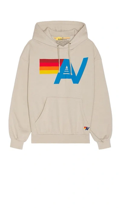 Aviator Nation Logo Pullover Hoodie In 沙色