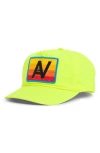Aviator Nation Logo Rainbow Baseball Cap In Green