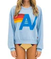 Aviator Nation Logo Crewneck Sweatshirt In Blue