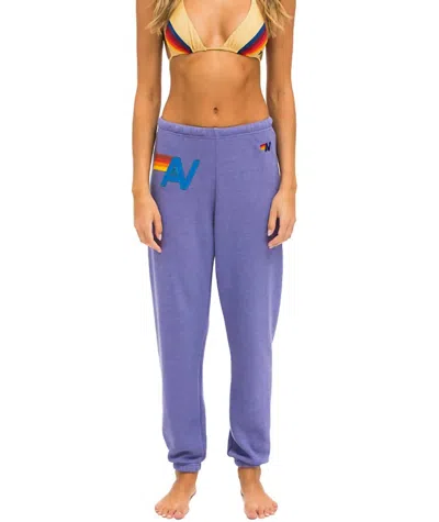 Aviator Nation Logo Stitch Sweatpants In Lavender In Purple