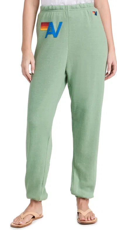 Aviator Nation Logo Stitch Sweatpants Sage