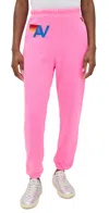Aviator Nation Logo Sweatpants Neon Pink In Pink
