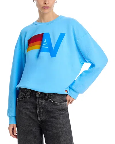 Aviator Nation Logo Sweatshirt In Sky