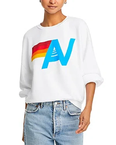 Aviator Nation Logo Sweatshirt In White