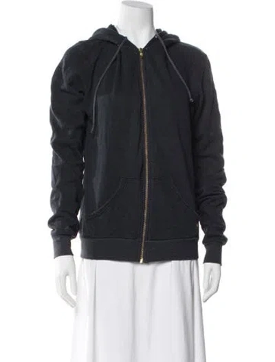 Pre-owned Aviator Nation Long Sleeve Hoodie In Gray