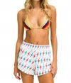 Aviator Nation Lounger Shorts In White/ Usa Bolts