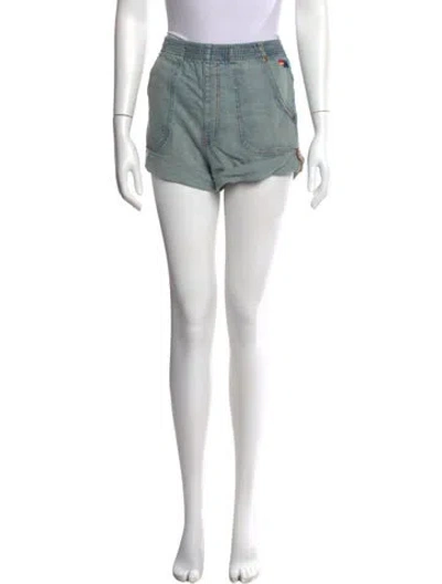 Pre-owned Aviator Nation Mini Shorts In Blue