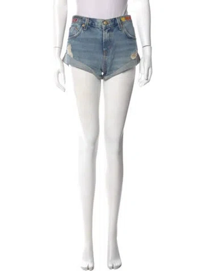 Pre-owned Aviator Nation Mini Shorts In Blue