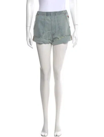 Pre-owned Aviator Nation Mini Shorts In Blue