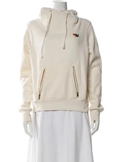 Pre-owned Aviator Nation Mock Neck Sweater In Neutral