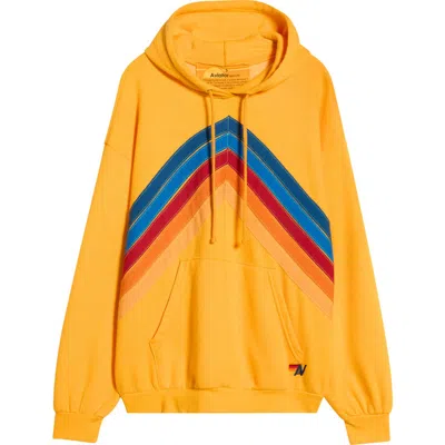 Aviator Nation Mountain Stitch Chevron Hoodie In Multi