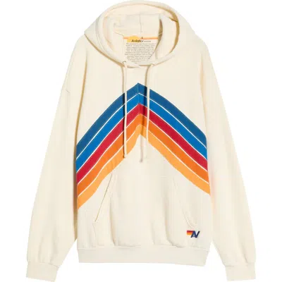 Aviator Nation Mountain Stitch Chevron Hoodie In Multi